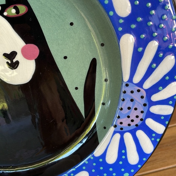 *HOST PICK* 2005 Sharon Bloom Designs 10.5” hand-painted/glazed plate,black cats - Picture 3 of 7